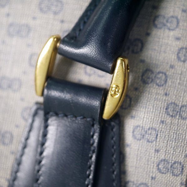 OLD Gucci マイクロＧＧショルダー付きミニボストン（青）