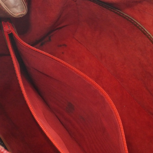 OLD Gucci 総革ミニボストン（赤/茶）