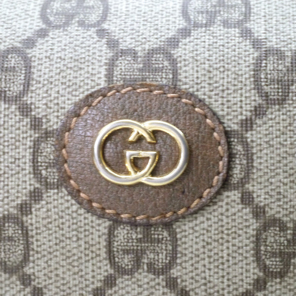 OLD Gucci ショルダー付き定番シェリーミニボストン（茶）