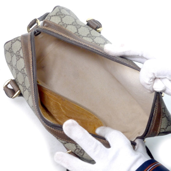 OLD Gucci ショルダー付き定番シェリーミニボストン（茶）