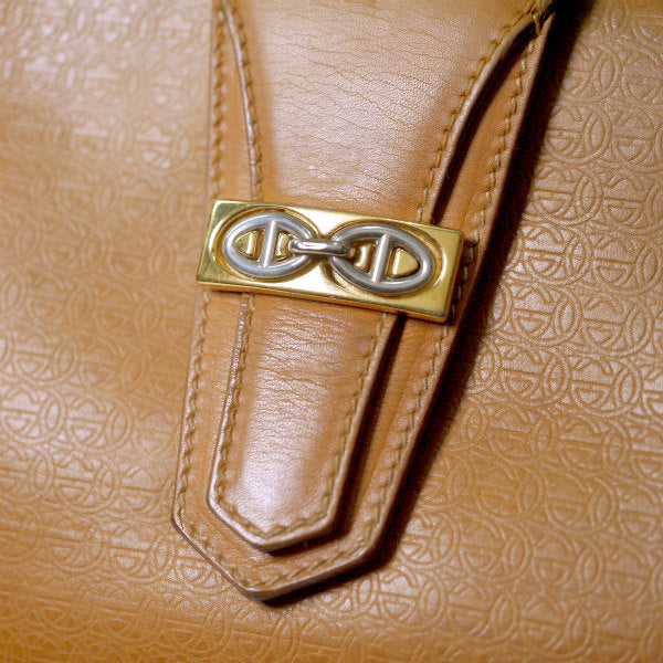 OLD Gucci GG型押し ドクターズ2WAYバッグ（キャメル）