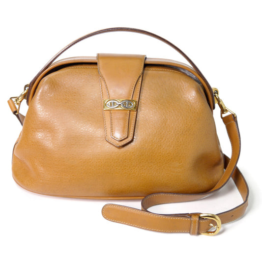 OLD Gucci GG型押し ドクターズ2WAYバッグ（キャメル）