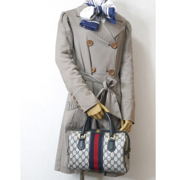 OLD Gucci シェリー定番ミニボストン（青）