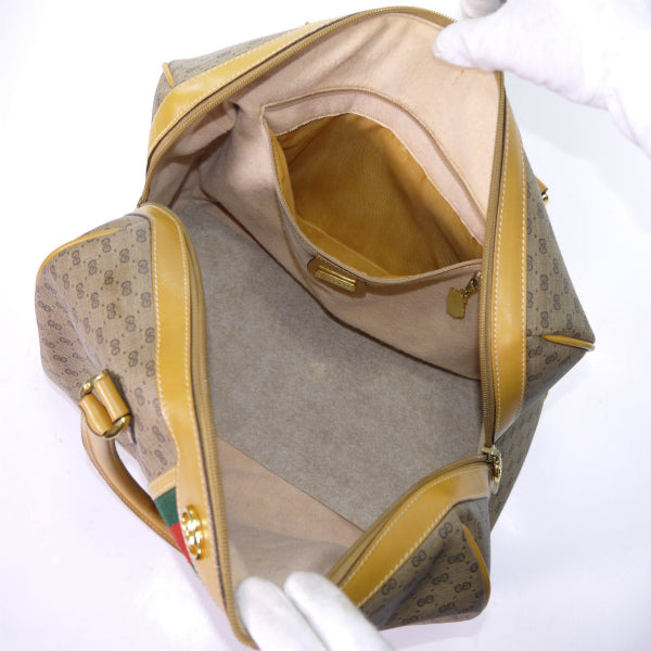 OLD Gucci マイクロＧＧシェリーボストン（キャメル）