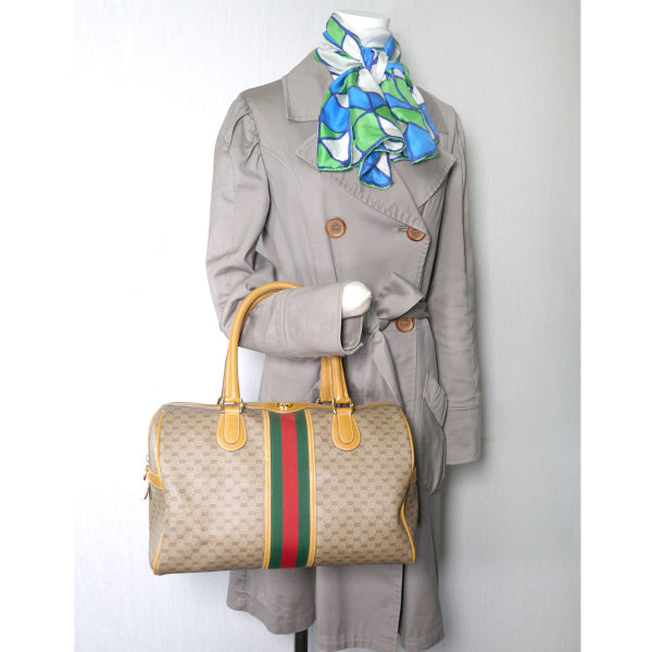 OLD Gucci マイクロＧＧシェリーボストン（キャメル）