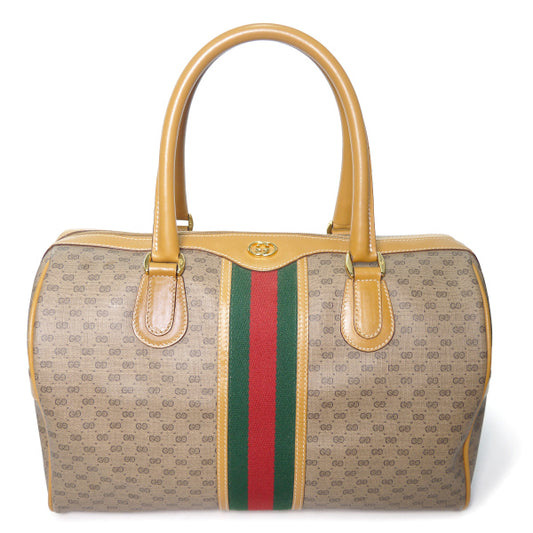 OLD Gucci マイクロＧＧシェリーボストン（キャメル）