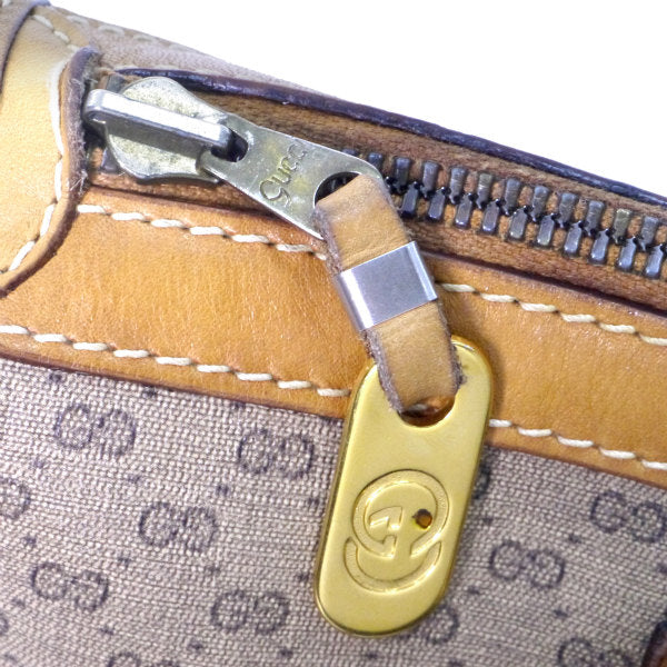 OLD Gucci マイクロＧＧショルダー付ボストン（キャメル）