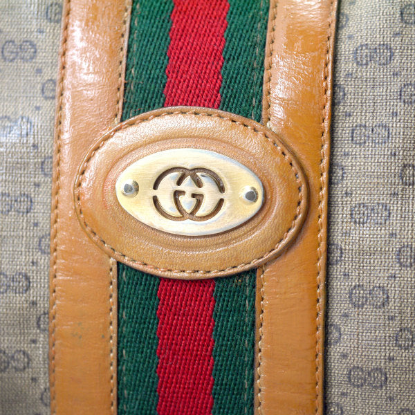 OLD Gucci マイクロＧＧシェリー角ボストン（キャメル）