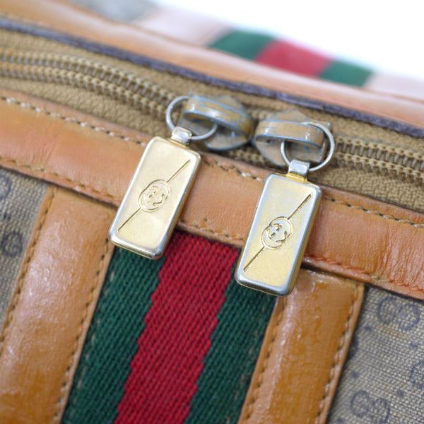 OLD Gucci マイクロＧＧシェリー角ボストン（キャメル）