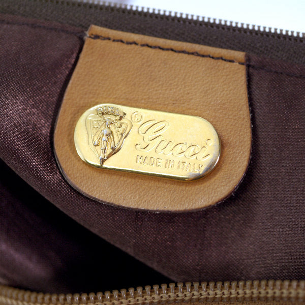 OLD Gucci マイクロＧＧシェリー角ボストン（キャメル）