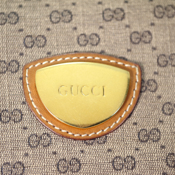 OLD Gucci　マイクロＧＧ薄型ミニボストン（キャメル）