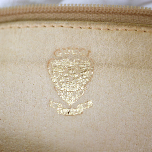 OLD Gucci　マイクロＧＧ薄型ミニボストン（キャメル）