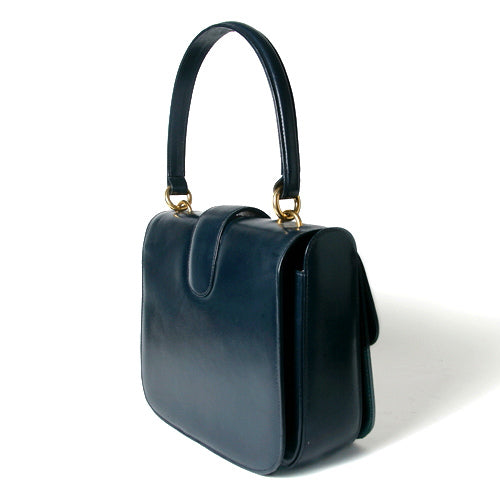 OLD Gucci マドモアゼル濃紺ミニハンドバッグ