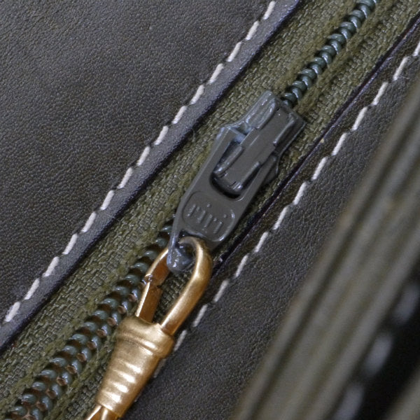 OLD Gucci ウッドハンドルバッグ（オリーブグリーン）（大）