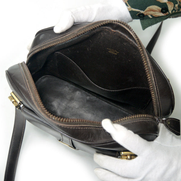 OLD Gucci 70sレア！逆三角プレート　ボストンショルダー