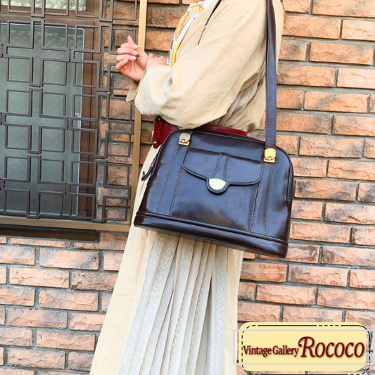 OLD Gucci 70sレア！逆三角プレート　ボストンショルダー