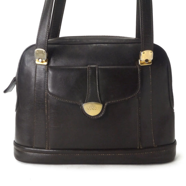 OLD Gucci 70sレア！逆三角プレート ボストンショルダー – Vintage