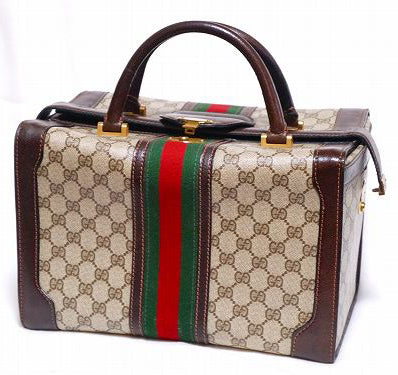 OLD Gucci 四角ドクターズバッグ（茶）
