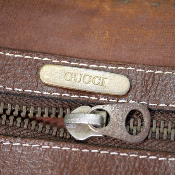 OLD Gucci メキシコ製!!希少マイクロGGジャガード ミニボストン（茶）