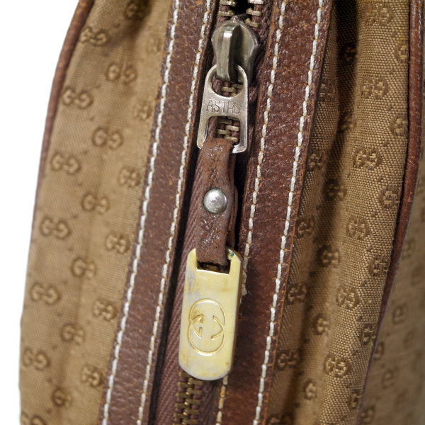OLD Gucci メキシコ製!!希少マイクロGGジャガード ミニボストン（茶）
