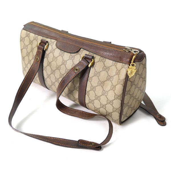 OLD Gucci　2WAYドラム型ミニボストン（茶）