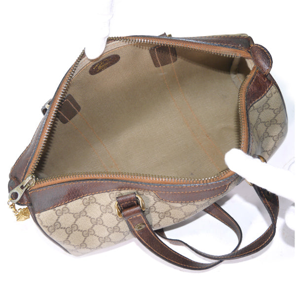 OLD Gucci　2WAYドラム型ミニボストン（茶）