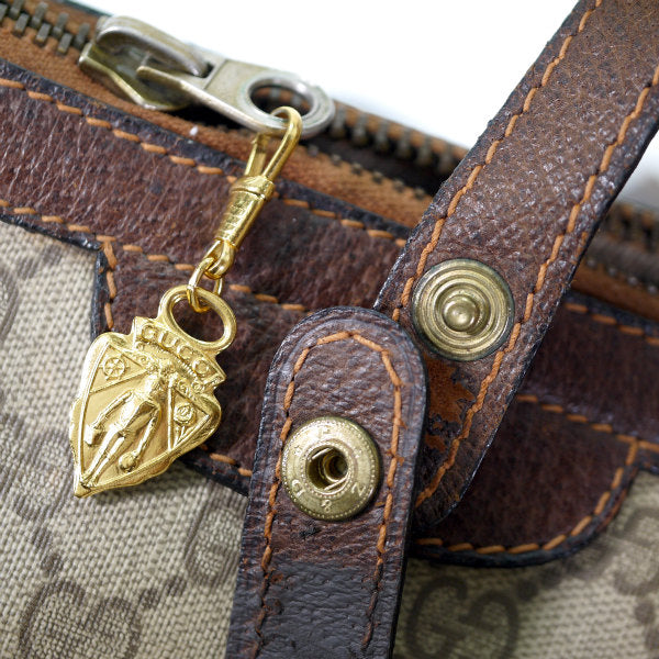 OLD Gucci　2WAYドラム型ミニボストン（茶）