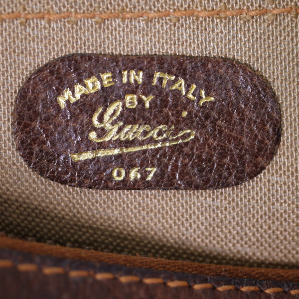OLD Gucci　2WAYドラム型ミニボストン（茶）