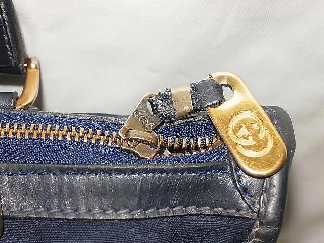 OLD Gucci 　おまけ付！ミニボストン(青キャンパス）