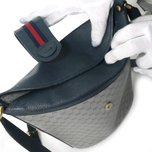 OLD Gucci マイクロＧＧバケツ型シェリーショルダー（青）