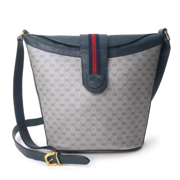 OLD Gucci マイクロＧＧバケツ型シェリーショルダー（青）