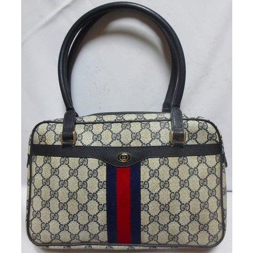 OLD Gucci 　ショルダーボストン（青）