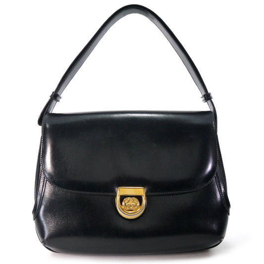 OLD Gucci　総革GG金具2WAYショルダーバッグ（黒）