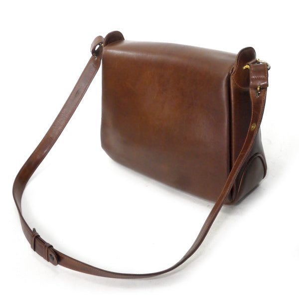 OLD Gucci　総革GGロック金具2WAYショルダー（濃茶）