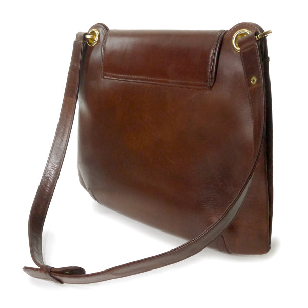 OLD Gucci　総革GG金具2WAYショルダー（濃茶）