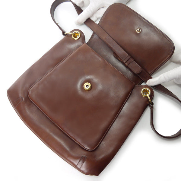 OLD Gucci　総革GG金具2WAYショルダー（濃茶）