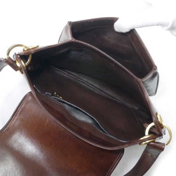 OLD Gucci　総革GG金具2WAYショルダー（濃茶）