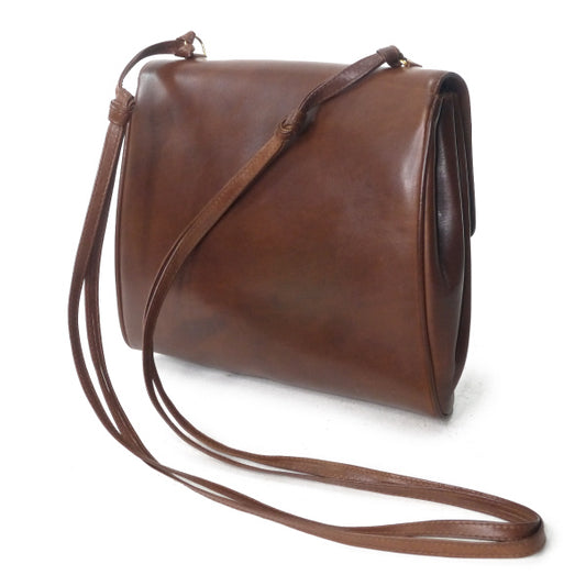 OLD Gucci　総革GG金具スクエアミニショルダー（濃茶）