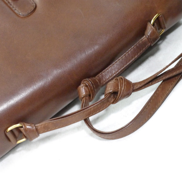 OLD Gucci　総革GG金具スクエアミニショルダー（濃茶）