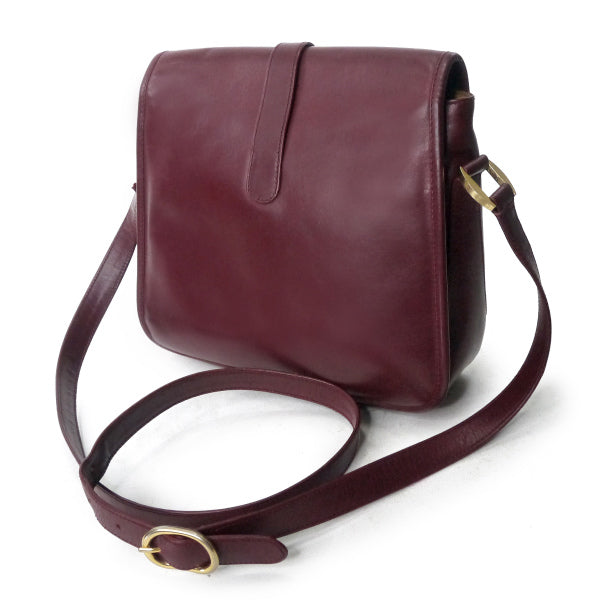 OLD Gucci バーガンディ カーフレザー ショルダーバッグ