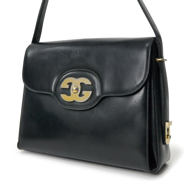 OLD Gucci　総革ビッグGG金具2WAYショルダー（黒）