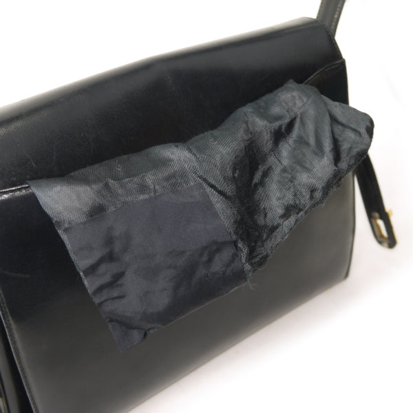 OLD Gucci　総革ビッグGG金具2WAYショルダー（黒）