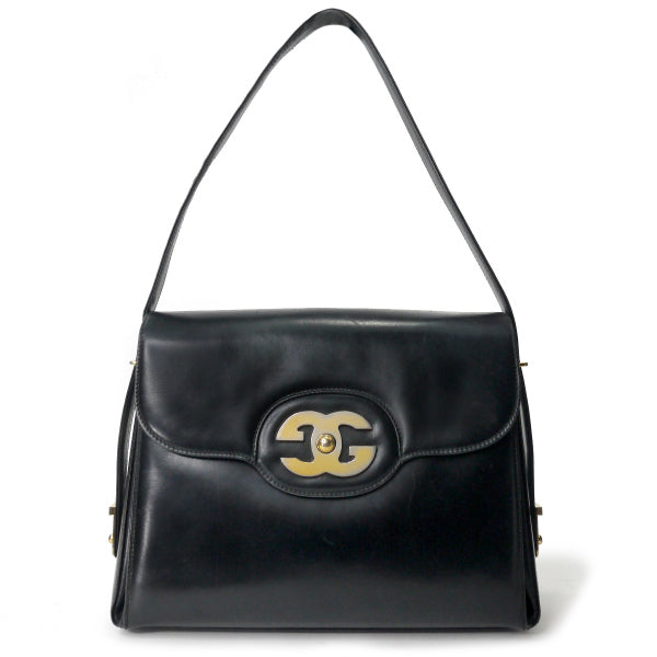 OLD Gucci　総革ビッグGG金具2WAYショルダー（黒）