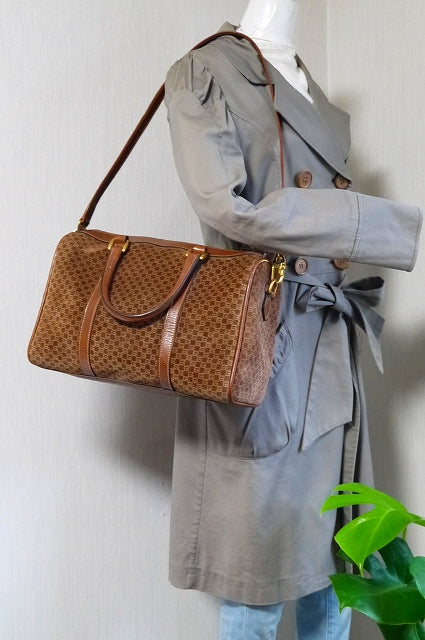 OLD Gucci ２WayマイクロGGスエードボストン（キャメル）