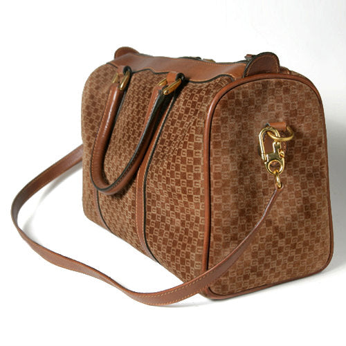 OLD Gucci ２WayマイクロGGスエードボストン（キャメル）