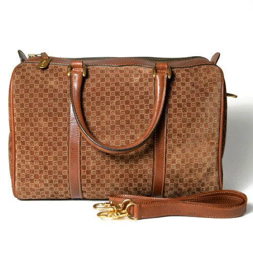 OLD Gucci ２WayマイクロGGスエードボストン（キャメル）
