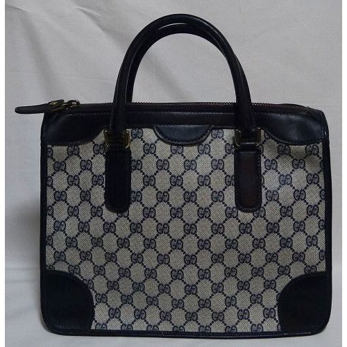 OLD Gucci　スクエア小型シンプルボストン（黒）