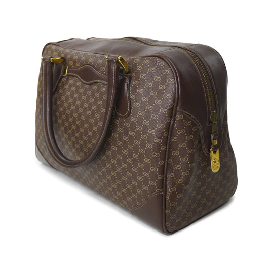 OLD Gucci　レア！筆記体ロゴ×マイクロＧＧボストン（茶）
