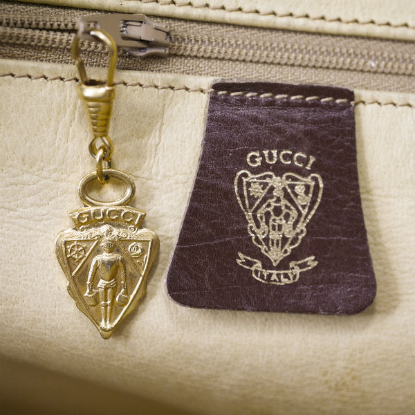 OLD Gucci　レア！筆記体ロゴ×マイクロＧＧボストン（茶）