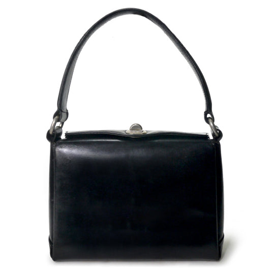 OLD Gucci　総革トップターンロックハンドバッグ（黒）